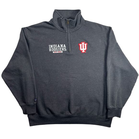 y2k University of Indiana Hoosiers College Jansport Men's XXL 1/4 Zip Sweatshirt - Picture 1 of 7